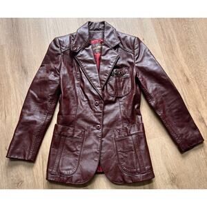 Vintage Etienne Aigner Leather Jacket Size 8